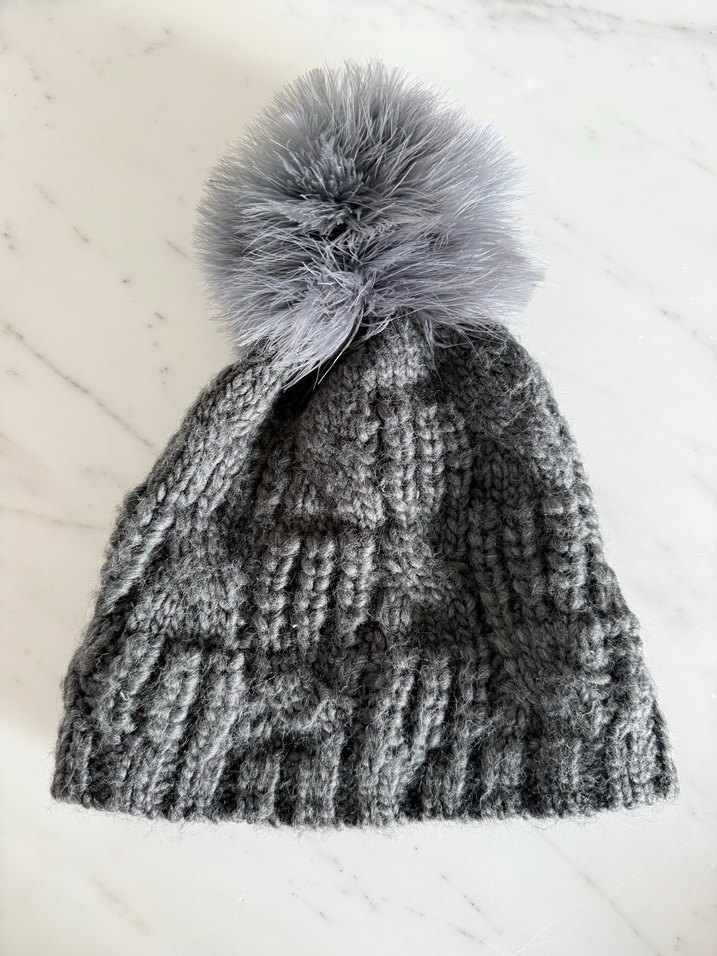 Beymen Collection Gri Örgü Bere Ponponlu - Görsel 2