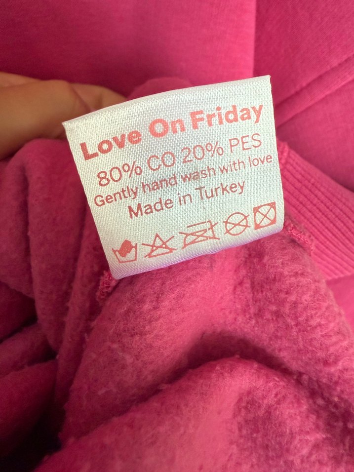 Love On Friday Pembe Sweatshirt — görsel 3/5