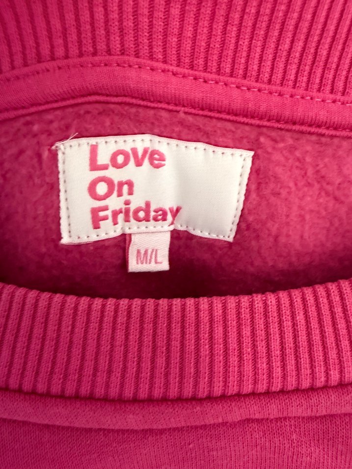 Love On Friday Pembe Sweatshirt — görsel 2/5