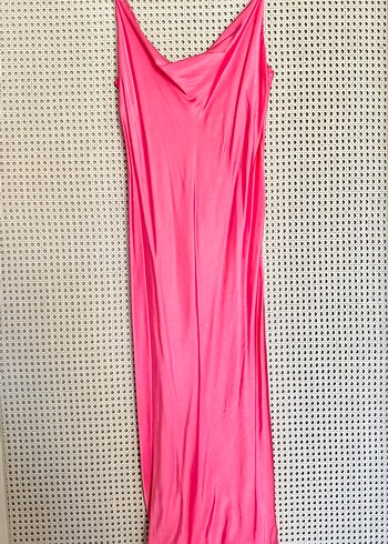 Zara Pembe Uzun Kadın Elbise