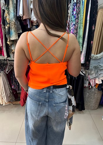 xs Beden Zara marka Fosforlu turuncu