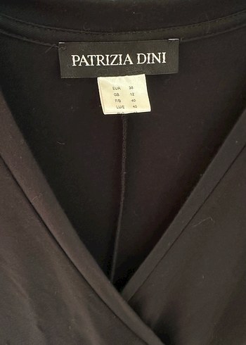 Patrizia Dini Siyah V Yaka Hamile Bluzu - Görsel 2