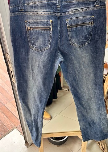 Gevşek Kesim Hamile Midi Denim Pantolon - Görsel 3