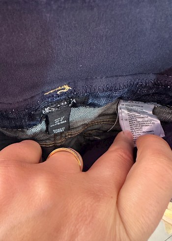 Gevşek Kesim Hamile Midi Denim Pantolon - Görsel 5