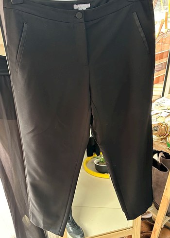 H&M Siyah Düz Kadın Kumaş Pantolon - Görsel 2