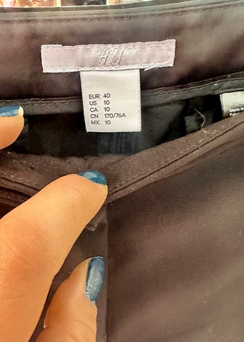 H&M Siyah Düz Kadın Kumaş Pantolon - Görsel 3