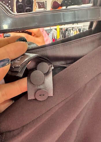 H&M Siyah Düz Kadın Kumaş Pantolon - Görsel 4