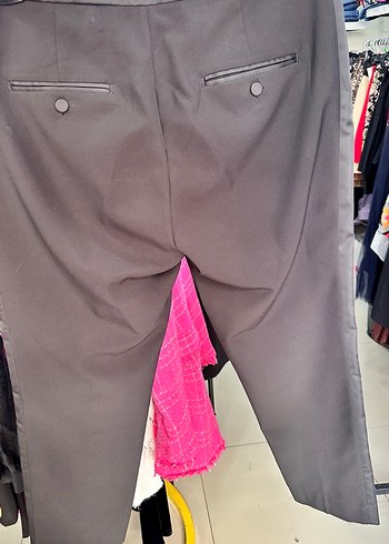 H&M Siyah Düz Kadın Kumaş Pantolon - Görsel 6