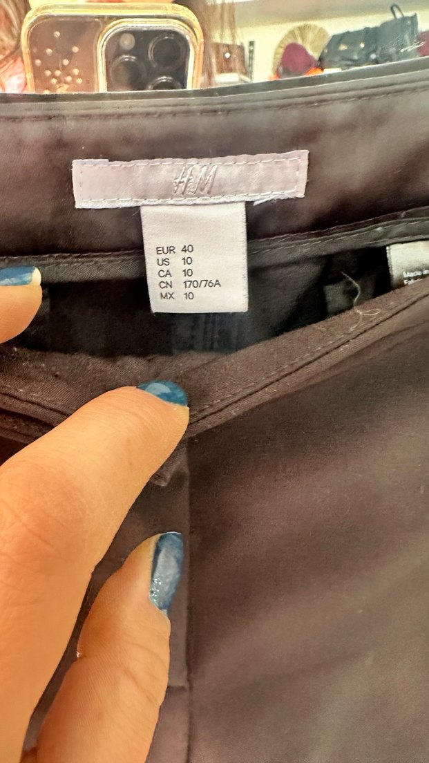 H&M Siyah Düz Kadın Kumaş Pantolon - Görsel 3