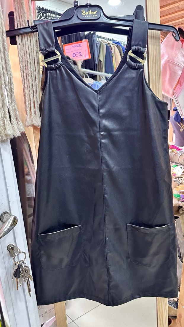 Lc waikiki 38 beden Siyah Deri elbise - Görsel 2