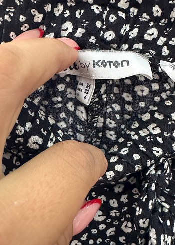 Koton Koton Desenli Siyah Mini şort