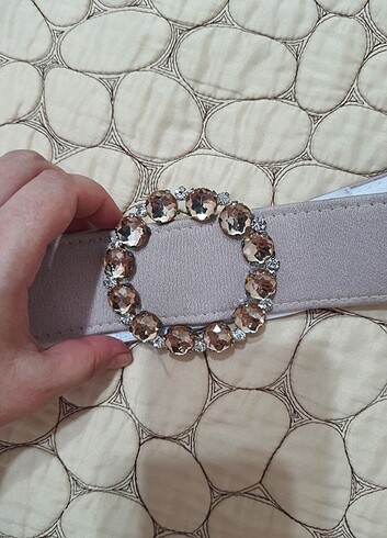 Bej saten abiye elbise - Görsel 6