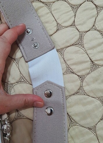 Bej saten abiye elbise - Görsel 7