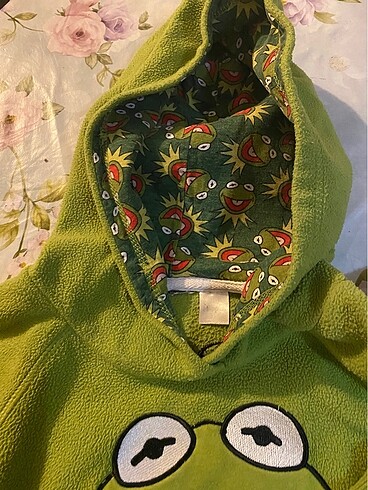 Walt Disney World kermit kapşonlu üst