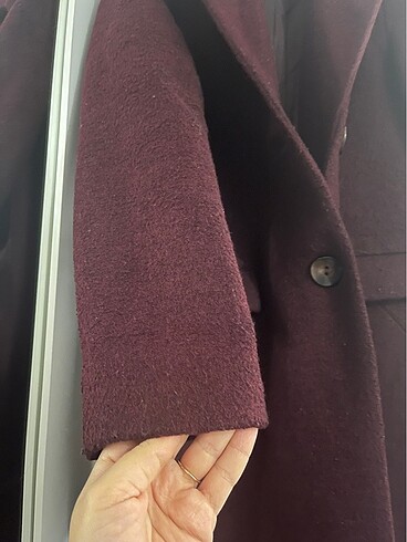Bordo kaşe kaban