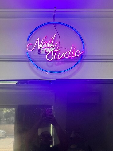 Nail studio yazılı led ışık