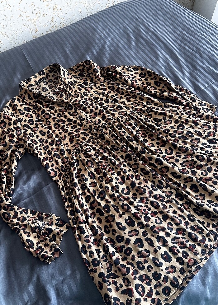 Elbise leopar desen - Görsel 2