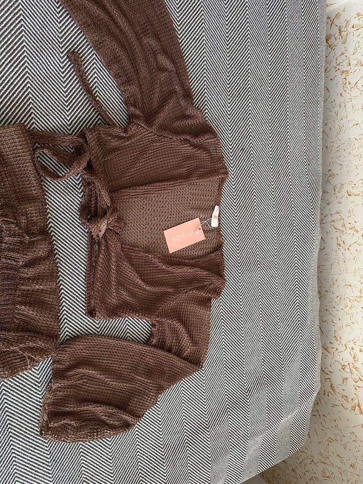 Crop-pantolon file dokulu - Görsel 4