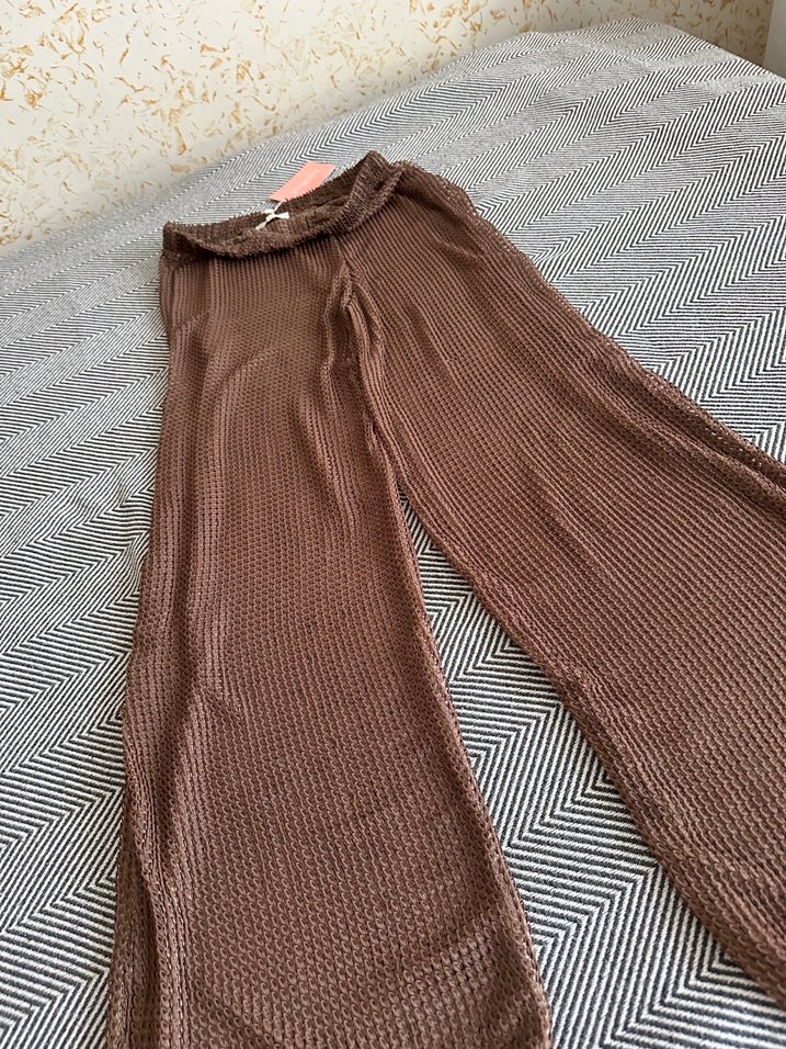 Crop-pantolon file dokulu - Görsel 2