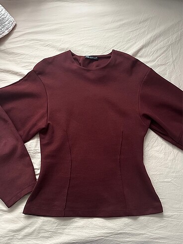 Zara Vücuda Oturan İnterlok Sweatshirt