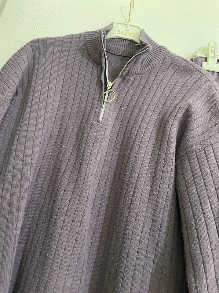 Kadın Mor Triko Uzun Kollu Takım - Görsel 4