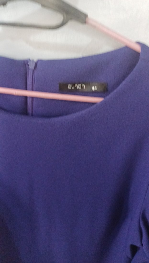 Uzun Kollu abiye elbise  mor 1 kere giyildi sifir gibi  kolu tul - Görsel 4