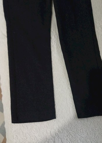 40 Beden siyah Renk Kadın Siyah Midi Kumaş Pantolon boy 90