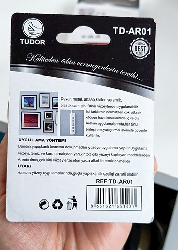 Tudor 18mm Şeffaf Çift Taraflı Silikon Bant - Görsel 2