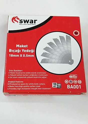 Maket Bıçağı Yedeği Swar 10'lu - Görsel 4