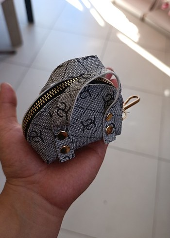 Gri Desenli Minik bozuk para cüzdanı