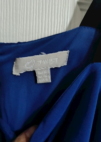 Mavi Drapeli midi Kadın Elbise - Görsel 2