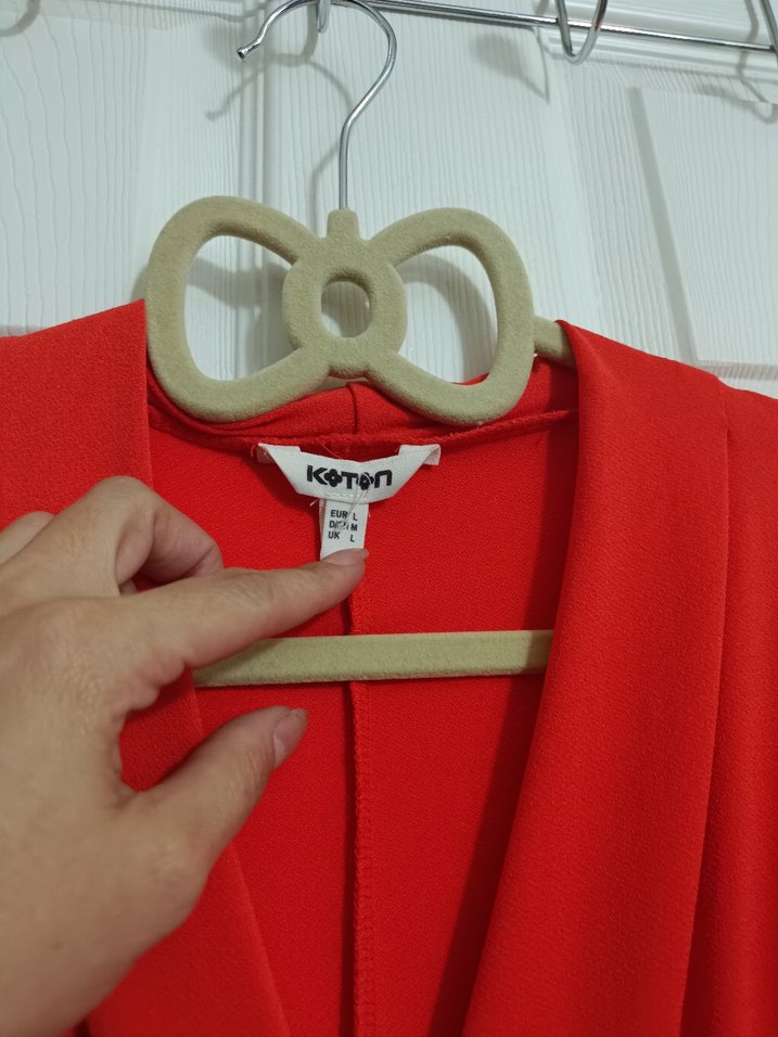 nar çiçeği renginde elbise - Görsel 2