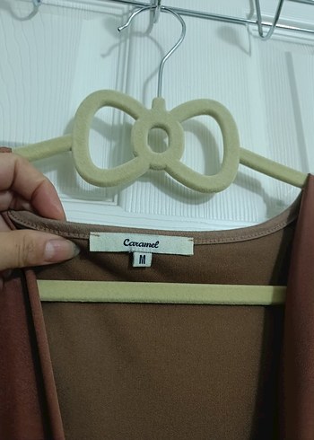 kahverengi Drapeli Midi Elbise - Görsel 2