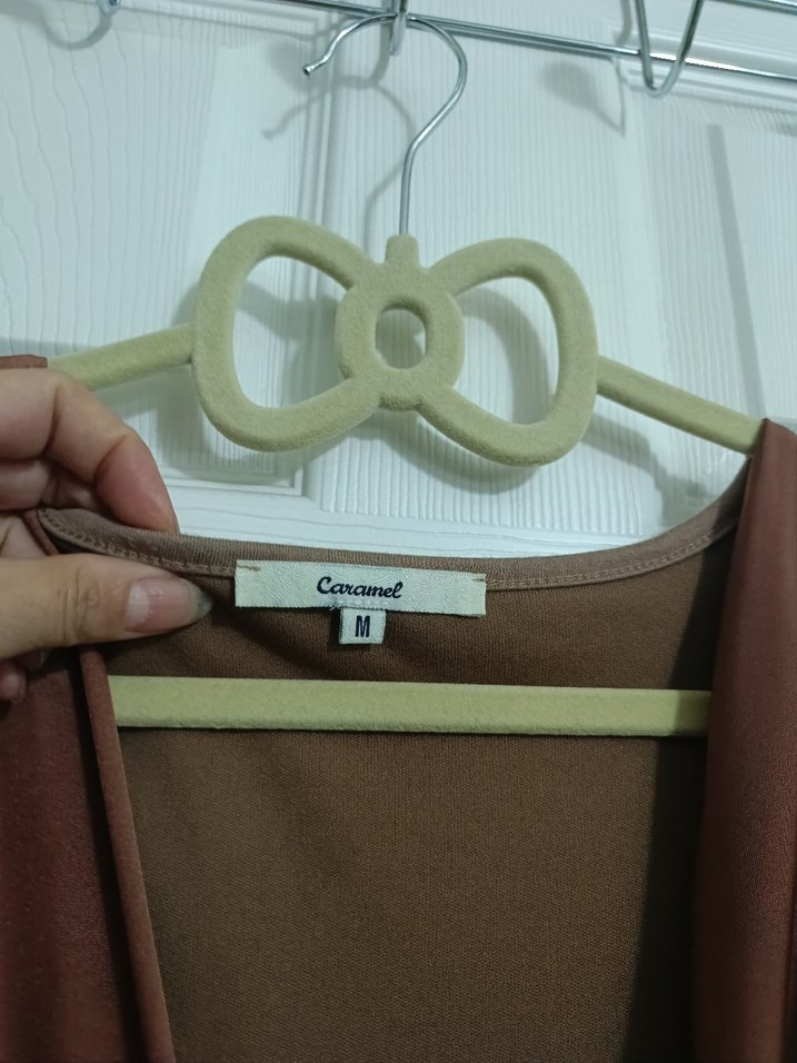 kahverengi Drapeli Midi Elbise - Görsel 2