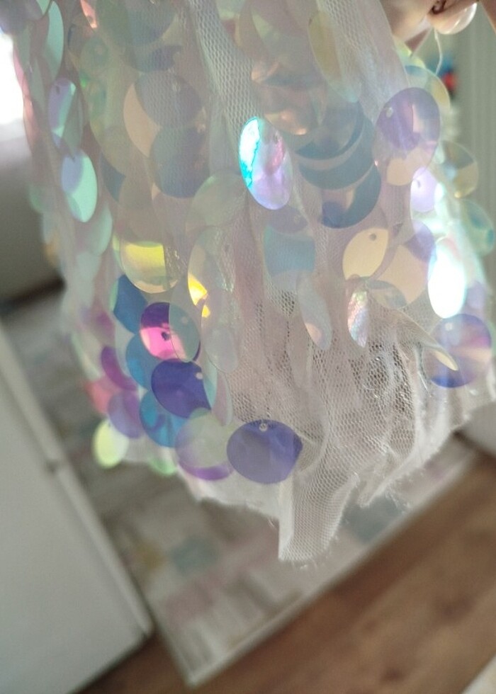 1 yaş Pullu doğum günü/düğün elbisesi  - Görsel 3