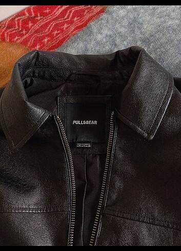 m Beden siyah Renk Pull & Bear Oversize Siyah Suni Deri Ceket