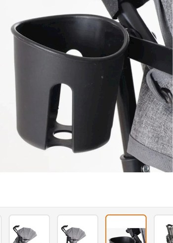 Gri Bebek Arabası Hafif ve Katlanabilir - Görsel 4