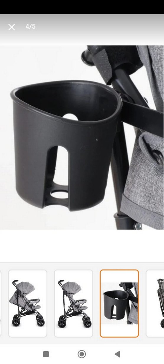 Gri Bebek Arabası Hafif ve Katlanabilir - Görsel 4