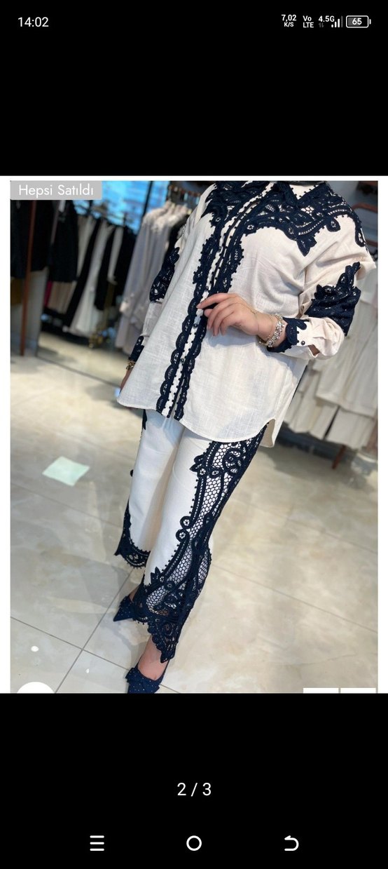 Dantel İşlemeli zimmerman kadın ikili takim - Görsel 2