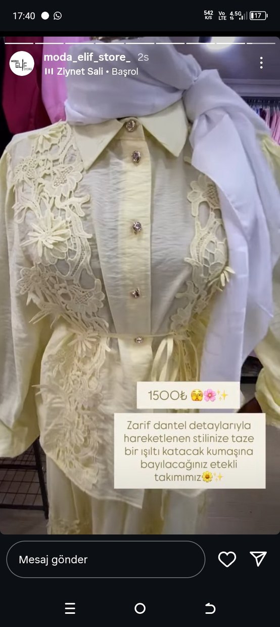 dantelli ikili etekli takim - Görsel 2