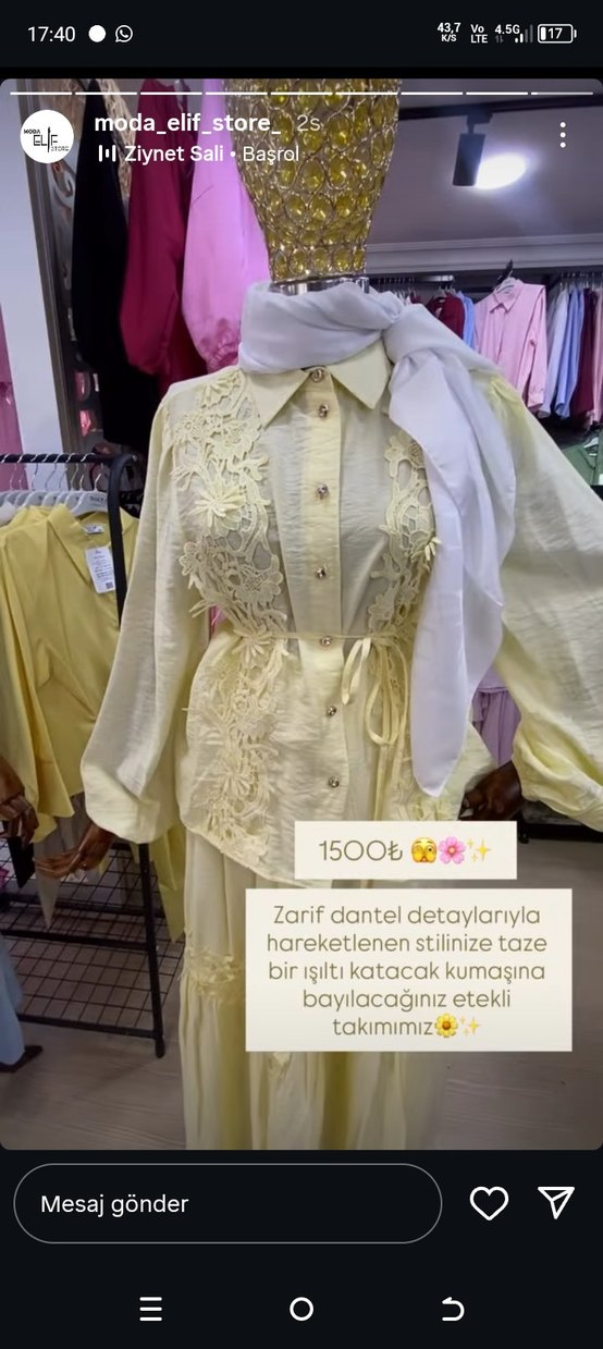 dantelli ikili etekli takim - Görsel 3