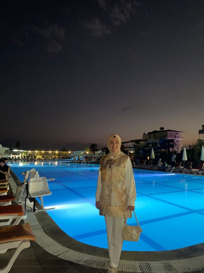 üçlü takım içi yeleği simli parlak desen ve alt pantalonu - Görsel 2