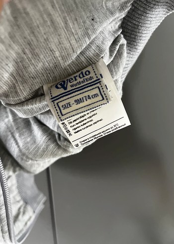 Gri Fermuarlı Bebek Erkek eşofman yelek Takımı - Görsel 2