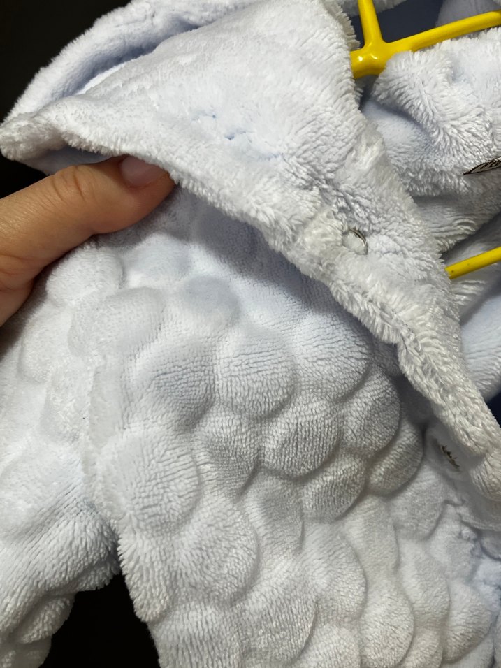 Kapüşonlu bebe mavisi yumoş ceket - Görsel 3