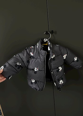 Mickey Baskılı Gri Erkek Çocuk Mont H&M - Görsel 2