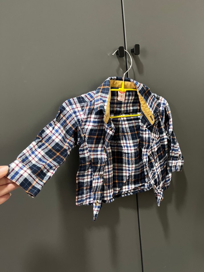 Ekoseli Erkek Çocuk Uzun Kollu Gömlek - Görsel 3