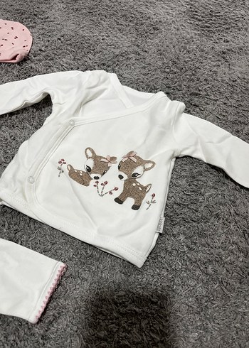 Kız bebek yenidoğan hastane çıkışı organik pamuk - Görsel 2