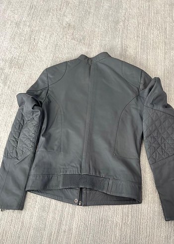 Beymen Gri Kadın Deri Biker Ceket - Görsel 5