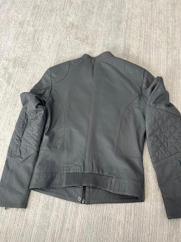 Beymen Gri Kadın Deri Biker Ceket - Görsel 5