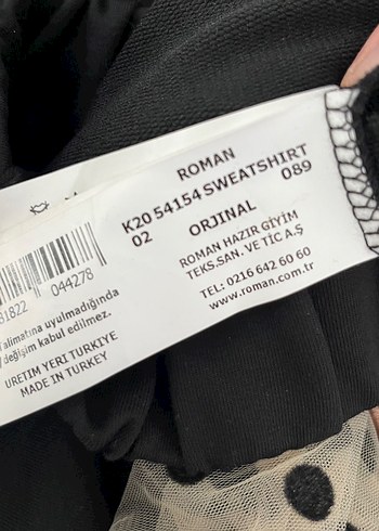 Roman Puantiye Desenli Fırfırlı Kapüşonlu Sweatshirt - Görsel 4